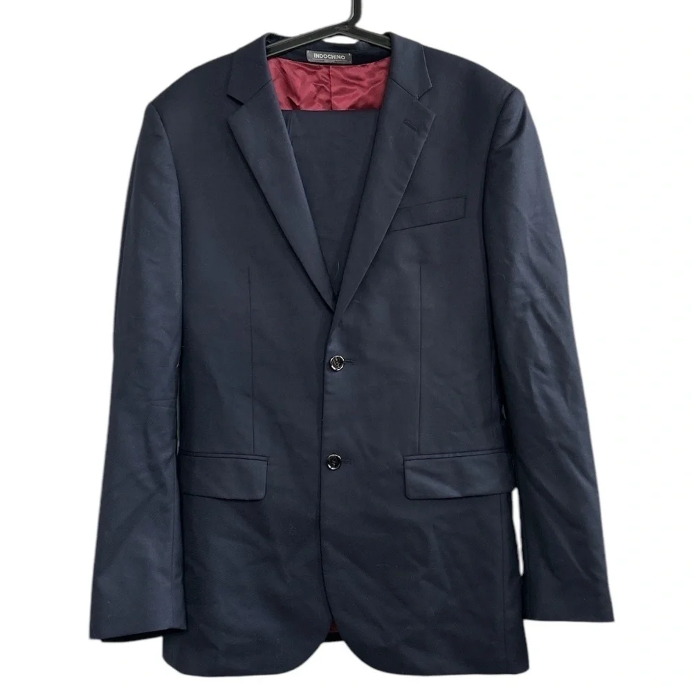 Indochino Men's Navy Blue Suit Jacket and Pants‎